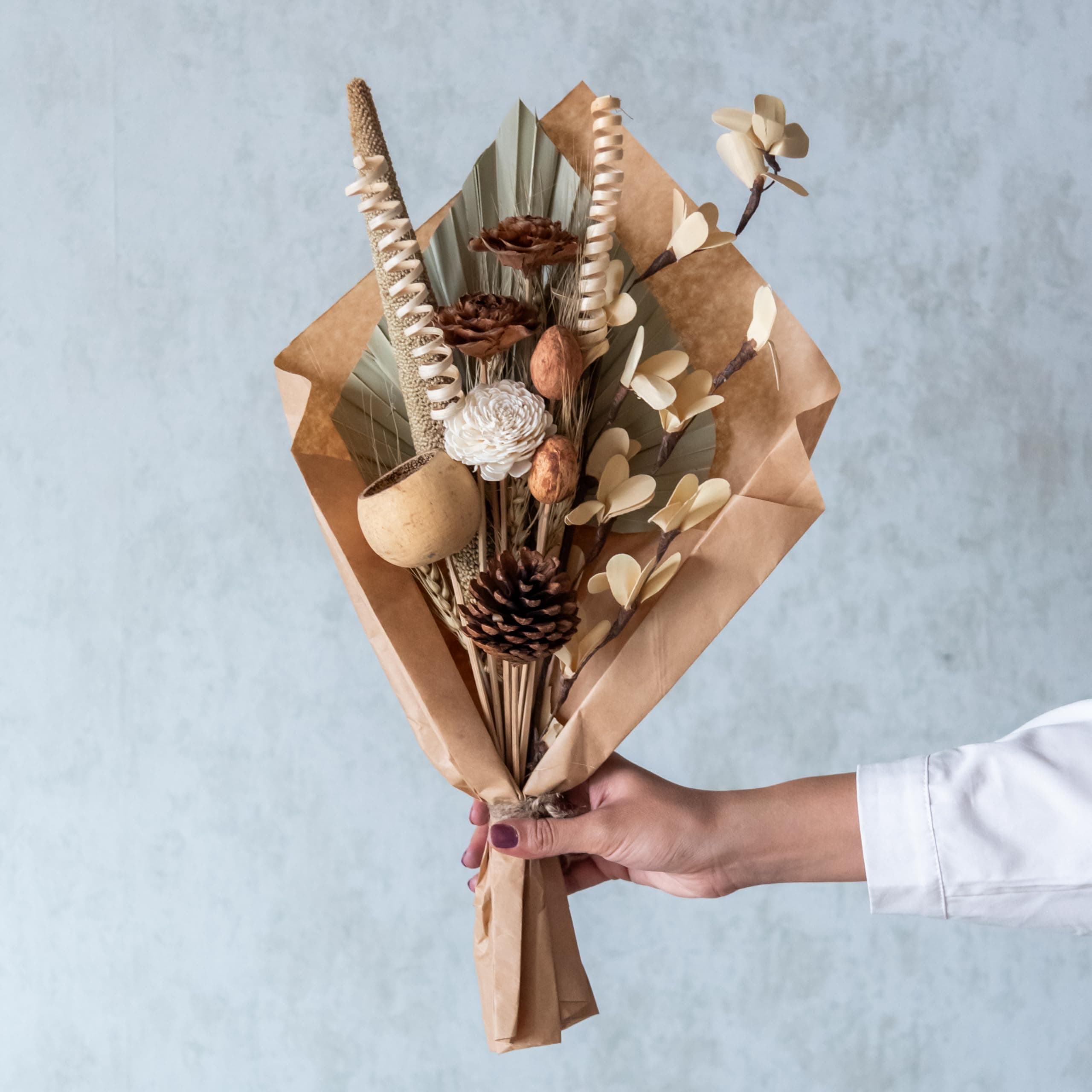 Flowers and Fillers Natural Dried Flower for Vase | Botanical Bliss Bunch Eco-Friendly Dry Flowers for Home Decoration, Office, Bedroom, Table Decor and Art Craft Items Corner (Without Vase Pot)