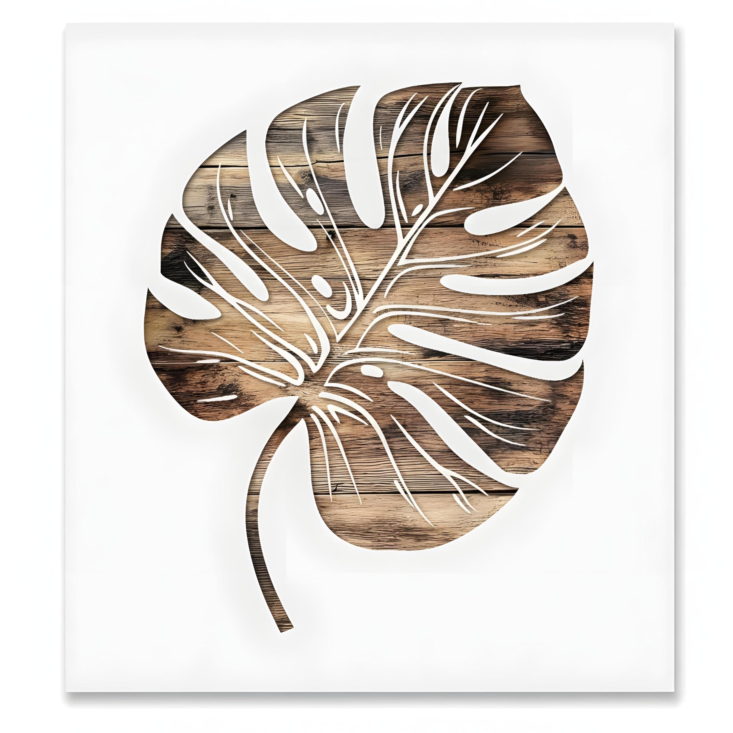 Silhouette Monstera Leaf Stencil, 8.5x11 Reusable, Ideal for Painting and Craft Projects