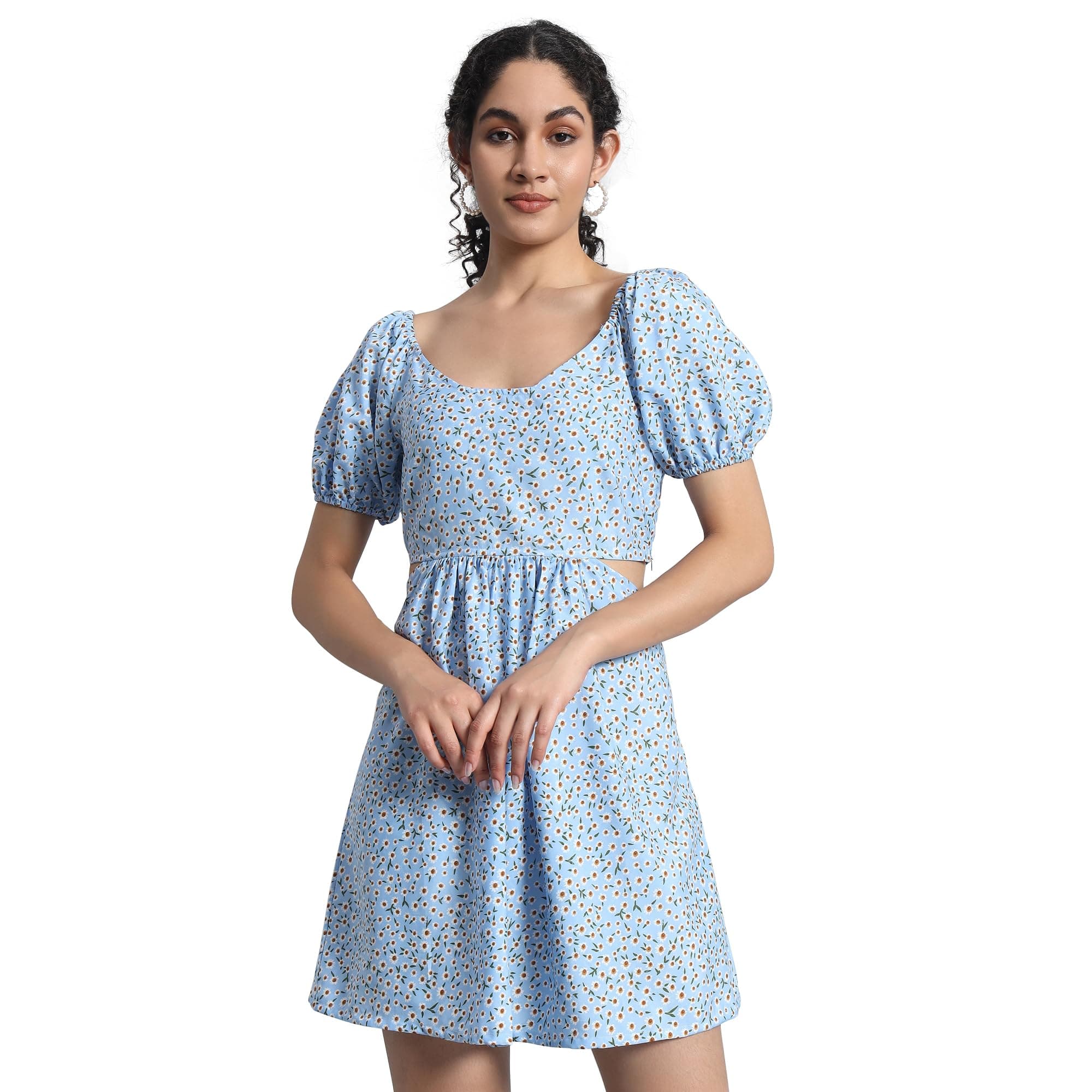 Mehrang Fashion Western Dress || Stretchable Solid Sleeveles Frill Dress for Women || Western Dresses for Women || Dress for Women|| Summer Short Dresses for Women
