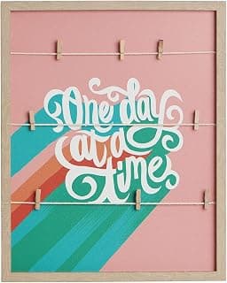 Chumbak One Day at a Time Canvas Wall Art, premium printed canvas décor for living room, bedroom & office, ready to display, Teal