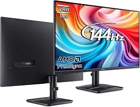 Acer EK240Y P0 23.8 Inch VA Panel Full HD Backlit LED Monitor I 144Hz Refresh Rate, 1MS VRB Response Time, AMD FreeSync I 1 x VGA 1 x HDMI with Inbox HDMI Cable I Zero Frame Design I Eye Care I Black