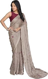 MANOHARI MOST TRENDY EMBROIDERY SAREE WITH UNSTICH BLOUSE PIECE