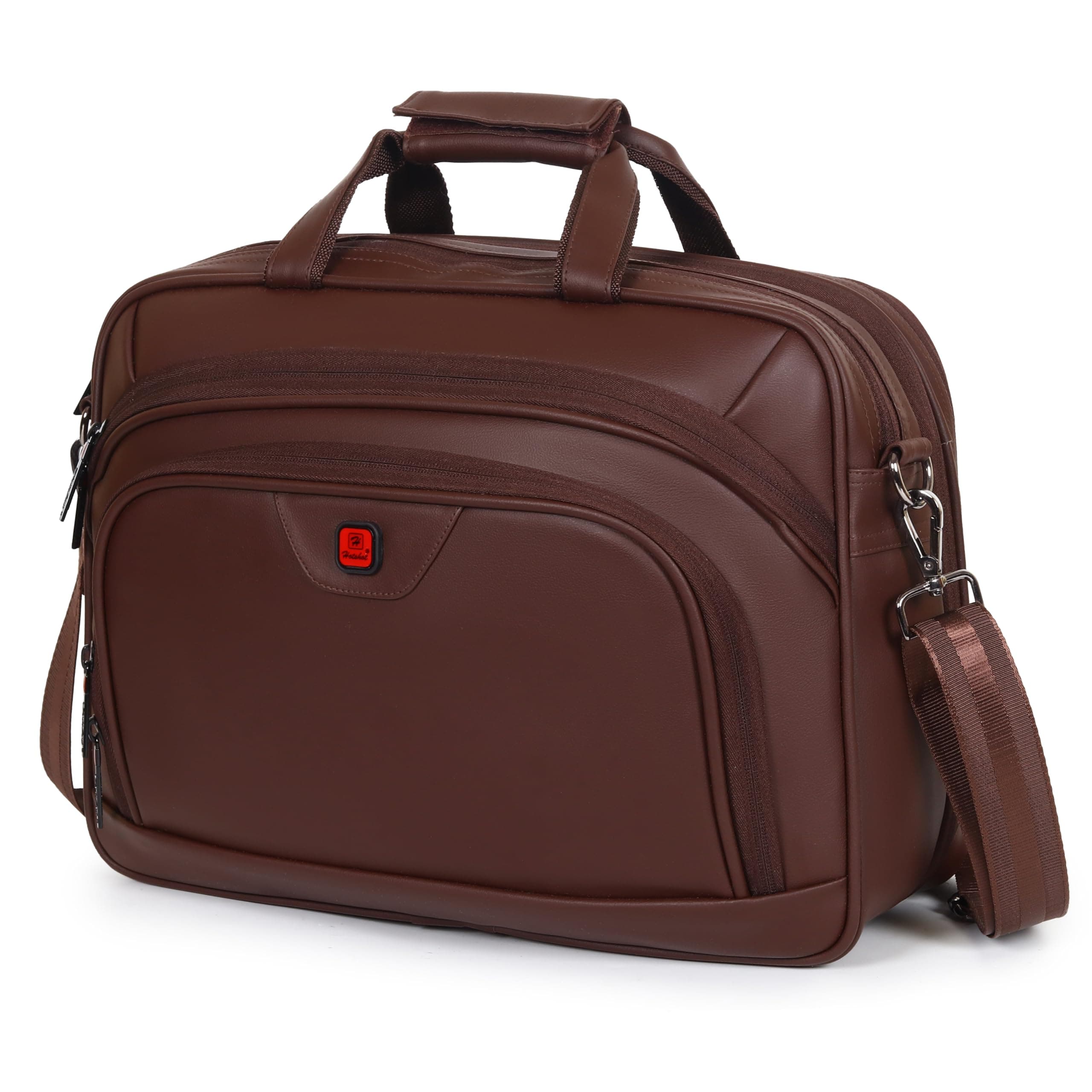 HOT SHOT EXECUTIVE_2003|LEATHER MESSANGER BAG|LAPTOP MESSAMGER BAG|LAPTOP SLING BAG|OFFICE BAG|EXPANDABLE DESIGN|15.6 INCH|WATER RESISTANT |25 L LAPTOP BAG FOR MEN & WOMEN