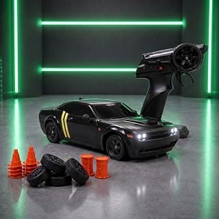 Shadow Remote Control Car | 20Kmph, 2.4Ghz | Rc Drifting Car, Rc Car 4x4, Drift Car Remote Control Range Upto 100m, Race-Ready Build ABS Plastic Body, Multi-Mode LED Lights (Tarmac Black)