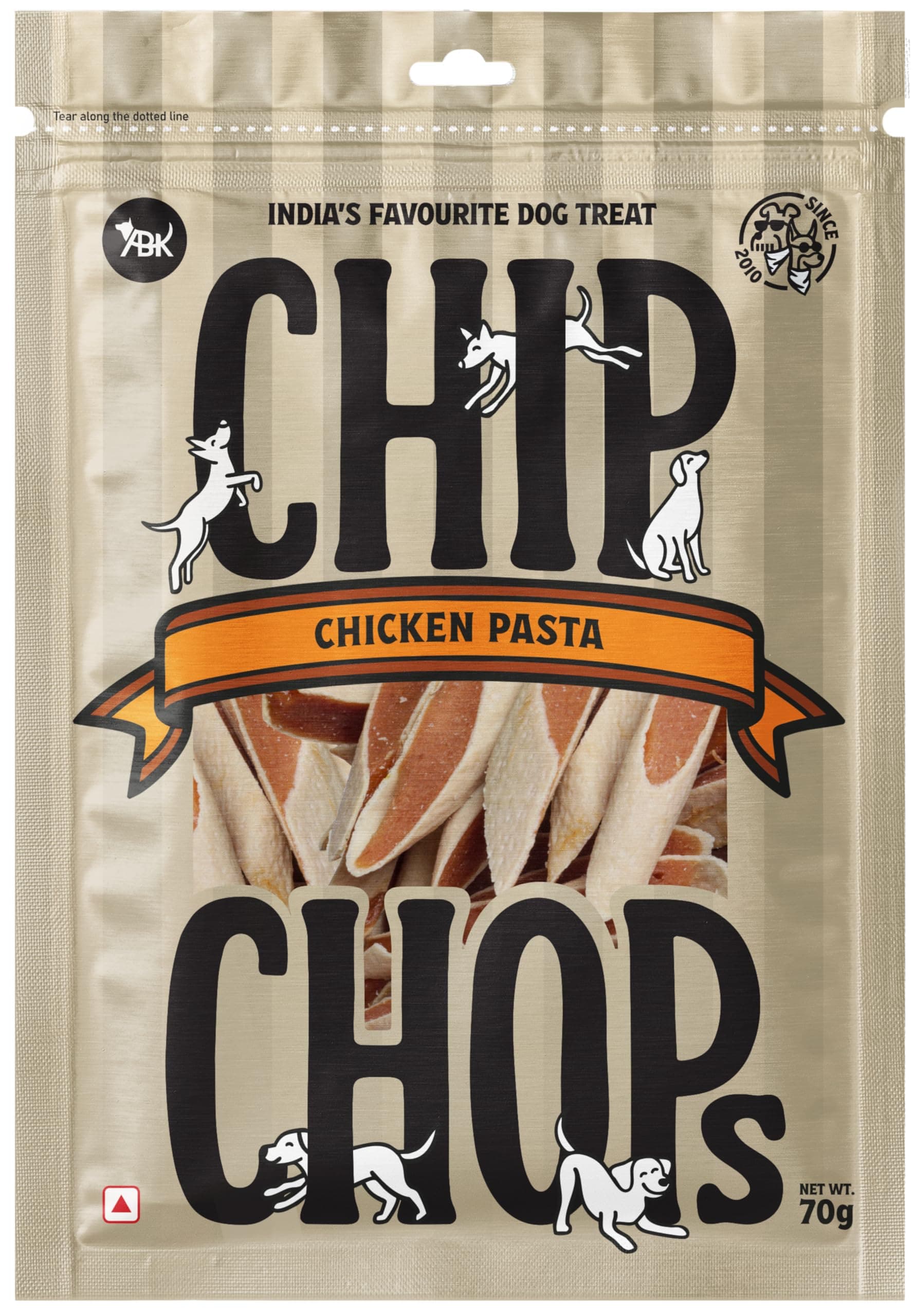 Chip Chops Chicken Pasta Dog Treats, Highly Nutritional & Digestible Snacks for Training and Rewards, Suitable for All Dog Breeds, 70g