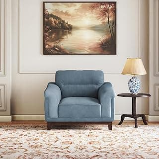 Urban Ladder Colby 1 Seater Fabric Sofa in Ocean Weave