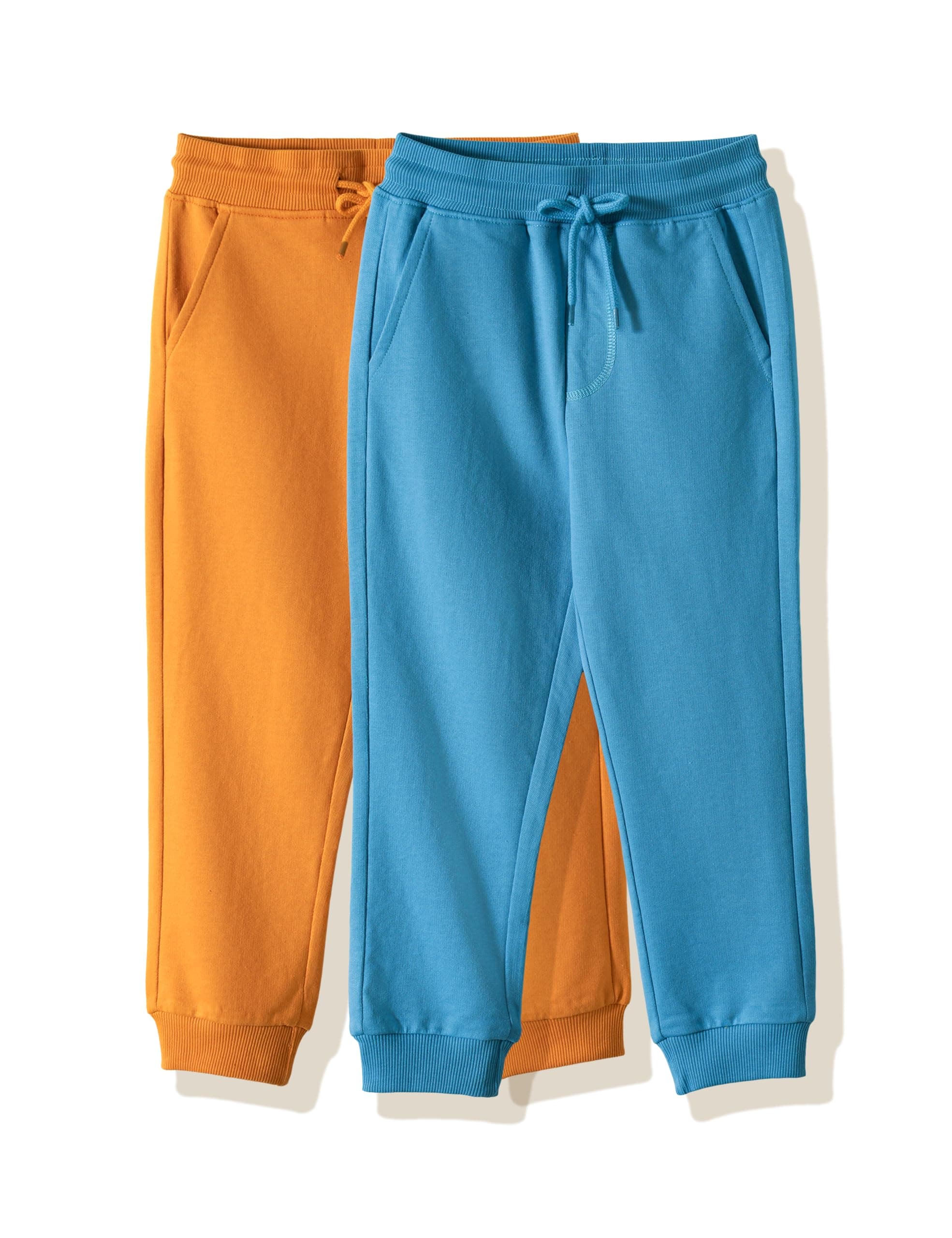 Amazon Brand - Symbol Boys Cotton Rich Stretchable Knit Terry Track Pants Joggers | Age 2-14 Years