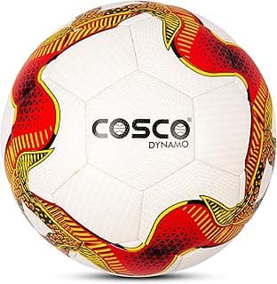 Cosco Dynamo Football, 32 Panels, Thermobound Football, Grained PU, Suitable for Soft & Wet Ground, Hard Ground with Grass & Artificial Turf, International Match Ball, Size – 5