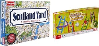 Funskool Games - Scotland Yard, A Compelling Detective and Strategy,Animal Board Game, 2-3 Players, 10 & Above(Multicolor) & Games - Snakes & Ladders, The Classic Children Board Game