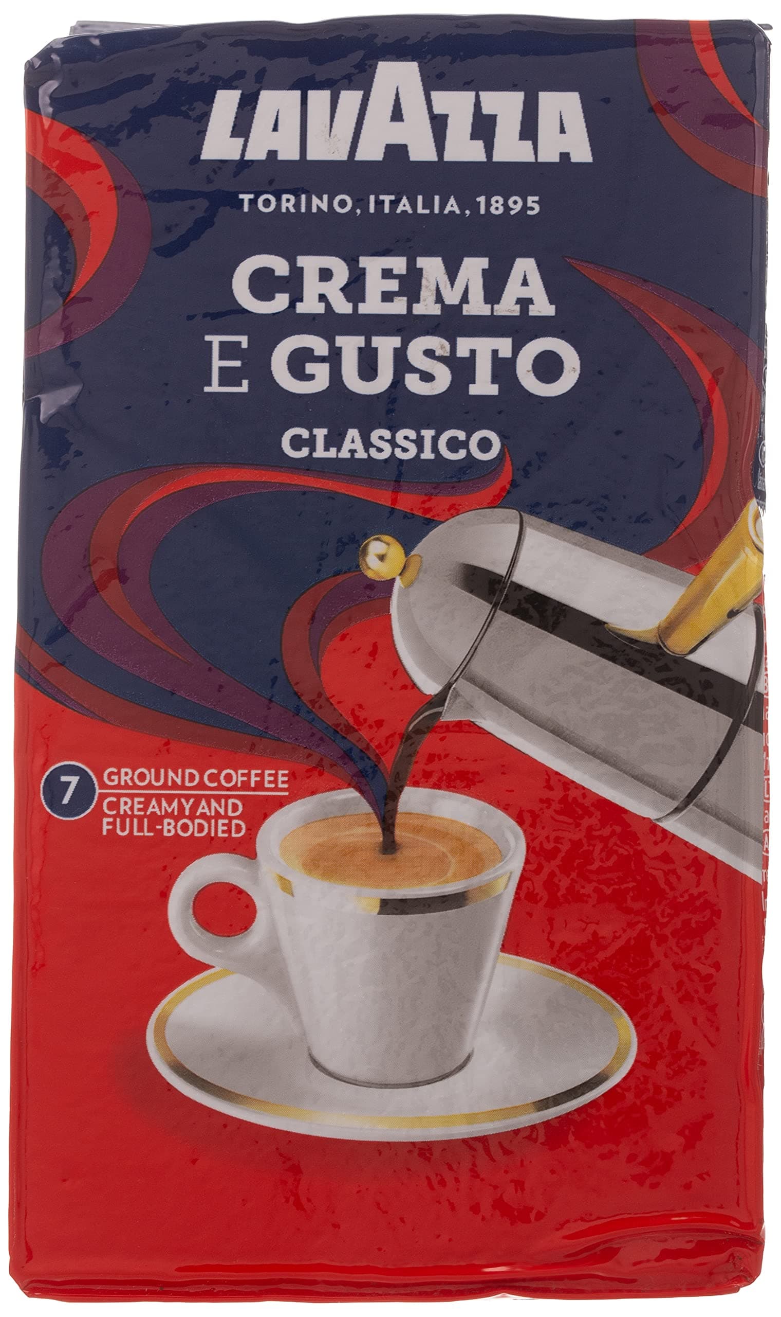 Lavazza Crema e Gusto Classico | Ground Coffee Powder| Italian Blend with Rich Aroma & Full Body| 250 g