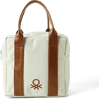 United Colors of Benetton Lunch Bag for Women & Men, Insulated Bag, Tiffin Lunch Bag for Office/College/School, Bottle Holder, Lightweight, Durable Handles, Multiple Pockets, with Warranty