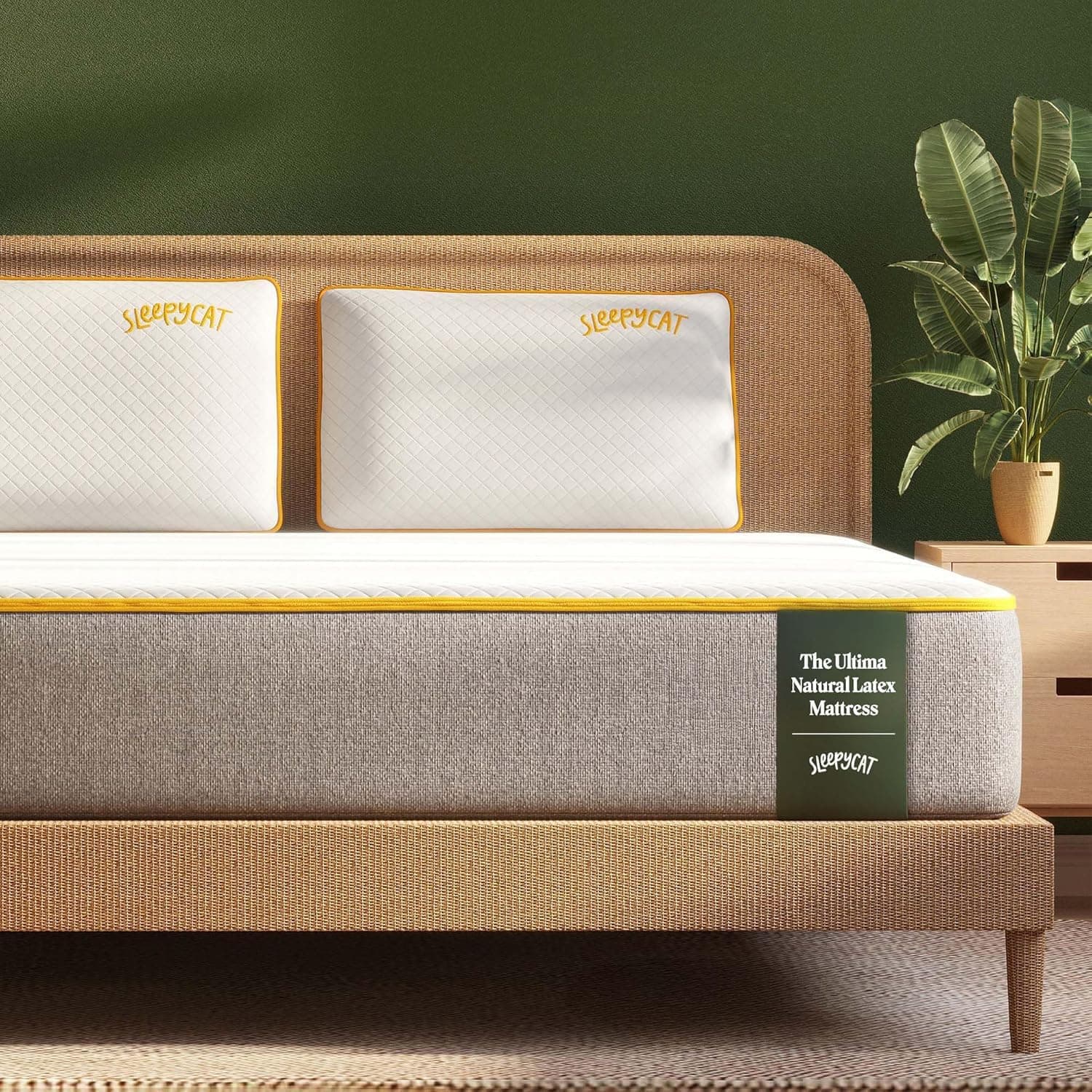 SleepyCat Ultima Natural Latex Mattress - Medium Soft | eco-INSTITUT Certified - 100% Organic Latex | Washable Zipper Cover | King Bed Mattress (Kingsize, 75x72x8 Inches)