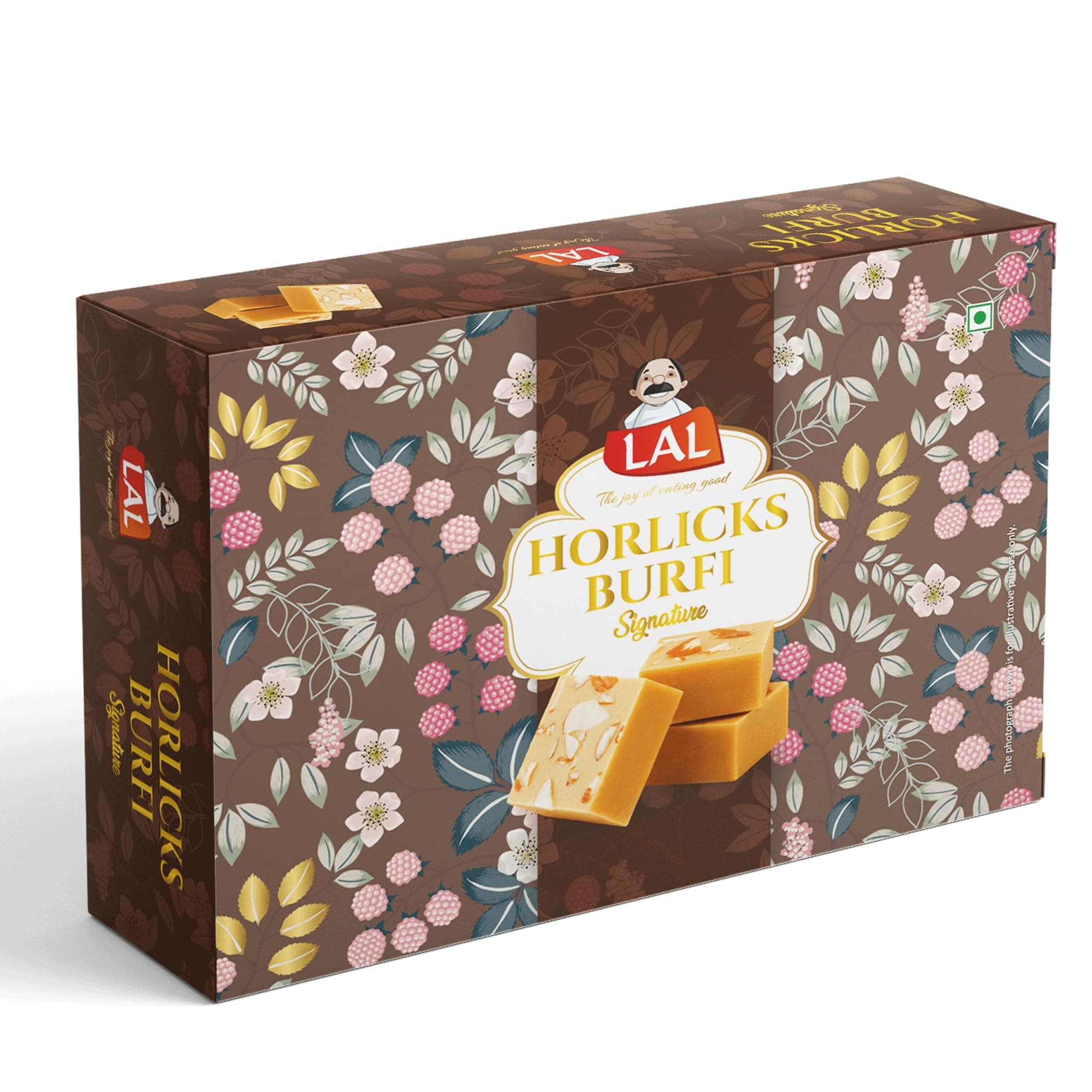 Lal Sweets Horlicks Burfi 400gm | Made with Fresh and Healthy Almonds & Horlicks | Indian Mithai | Indian Sweets