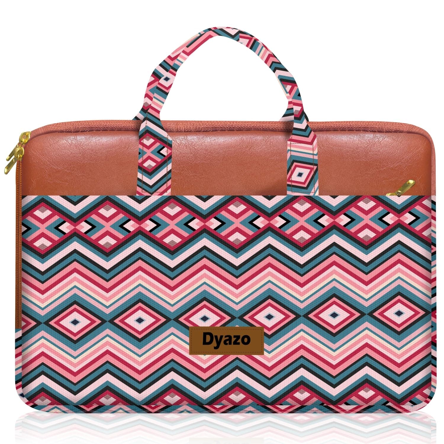 Dyazo 13 inch to 13.3 inch Laptop Bag for Woman | Jute & Vegan Leather Handcrafted | Office Handbags with Zipper Closure | Compatible for Dell, HP, MacBook, Lenovo, Asus, Acer and Other Noteook