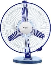 Orient Electric 230 MM Zippy Table cum Wall Fan | 2-in-1 Multi-purpose Fan | 2500 RPM High Speed | Adjustable Rocker for upward, downward movement | 2 year Warranty by Orient | White-Blue colour