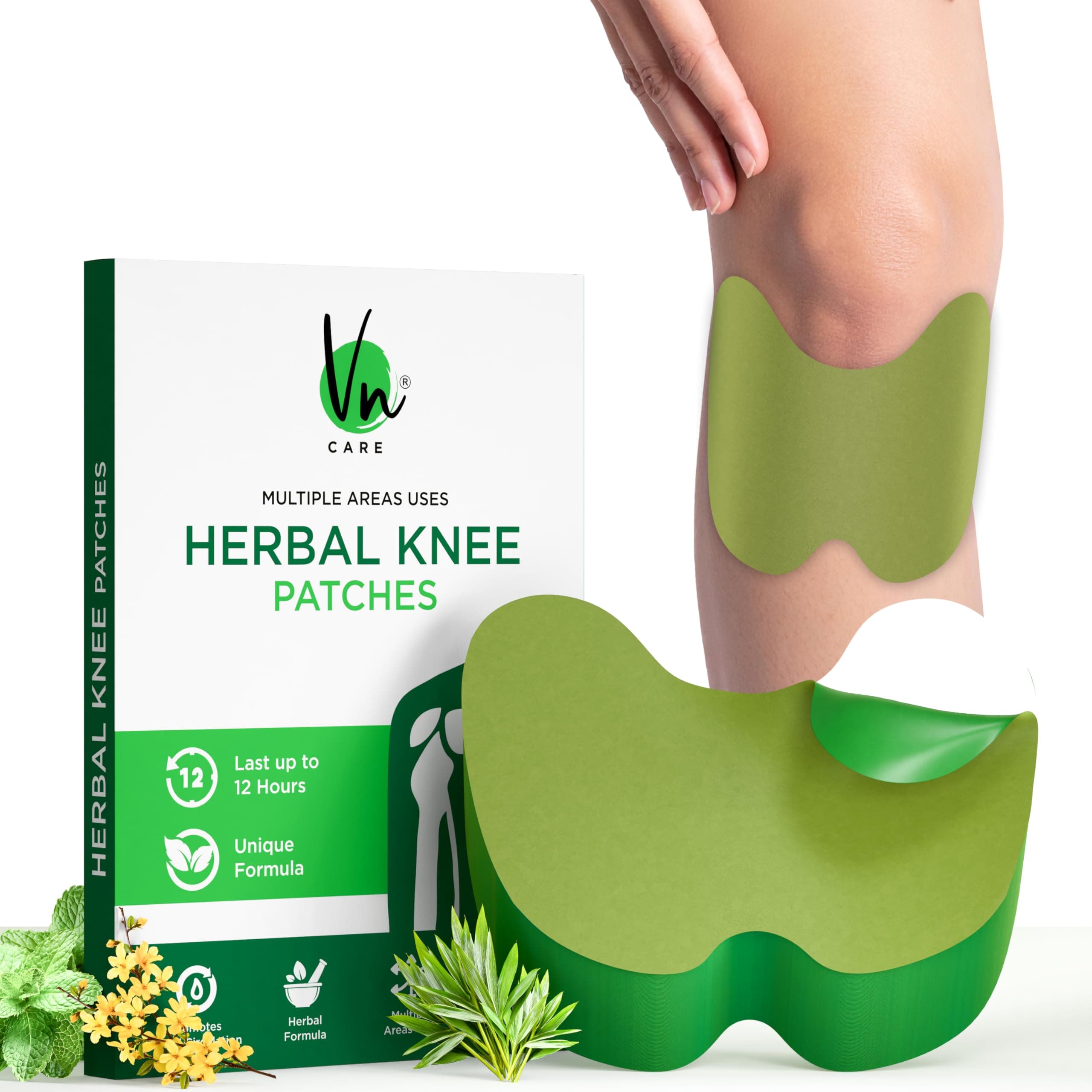 Vn care Herbal Pain Relief Patches - Pain Patches (Specially Designed for Knee Joints) | 100% Safe & Natural Knee Pain Relief Products | Instant Relief | No Side Effects (Pack 30)
