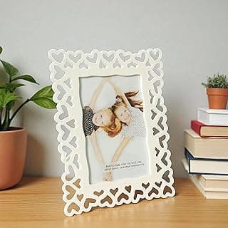 Art Street Decoralicious Designer Table Photo Frame White for Home, Office, Bedroom and Living Room Table Décor (4x6 Inch)