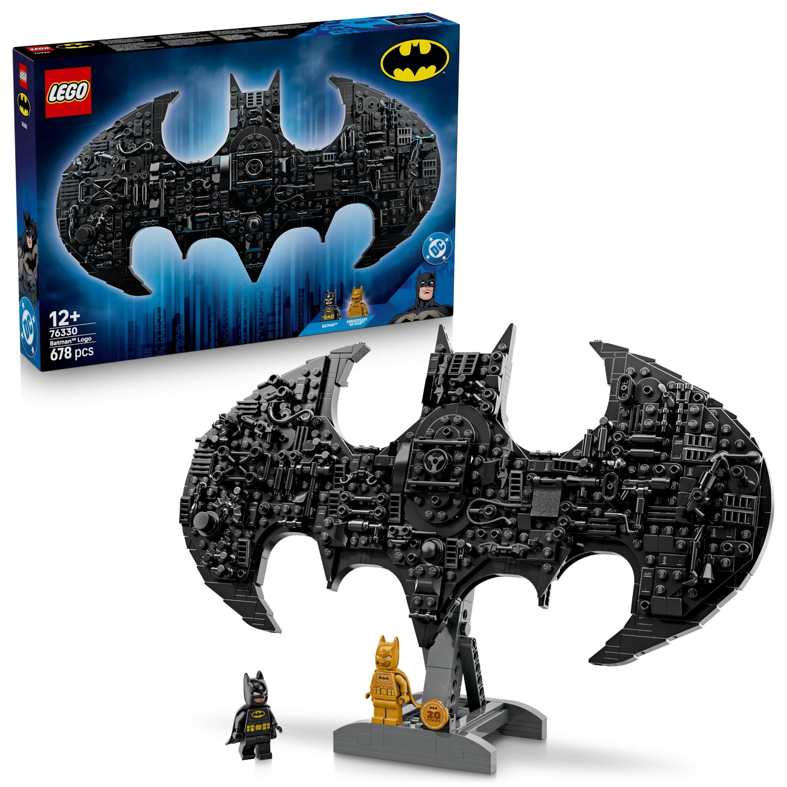 LEGO DC Batman: Batman Logo - Super Hero Building Toy - Display Gift for Kids - Merch Decor - 76330
