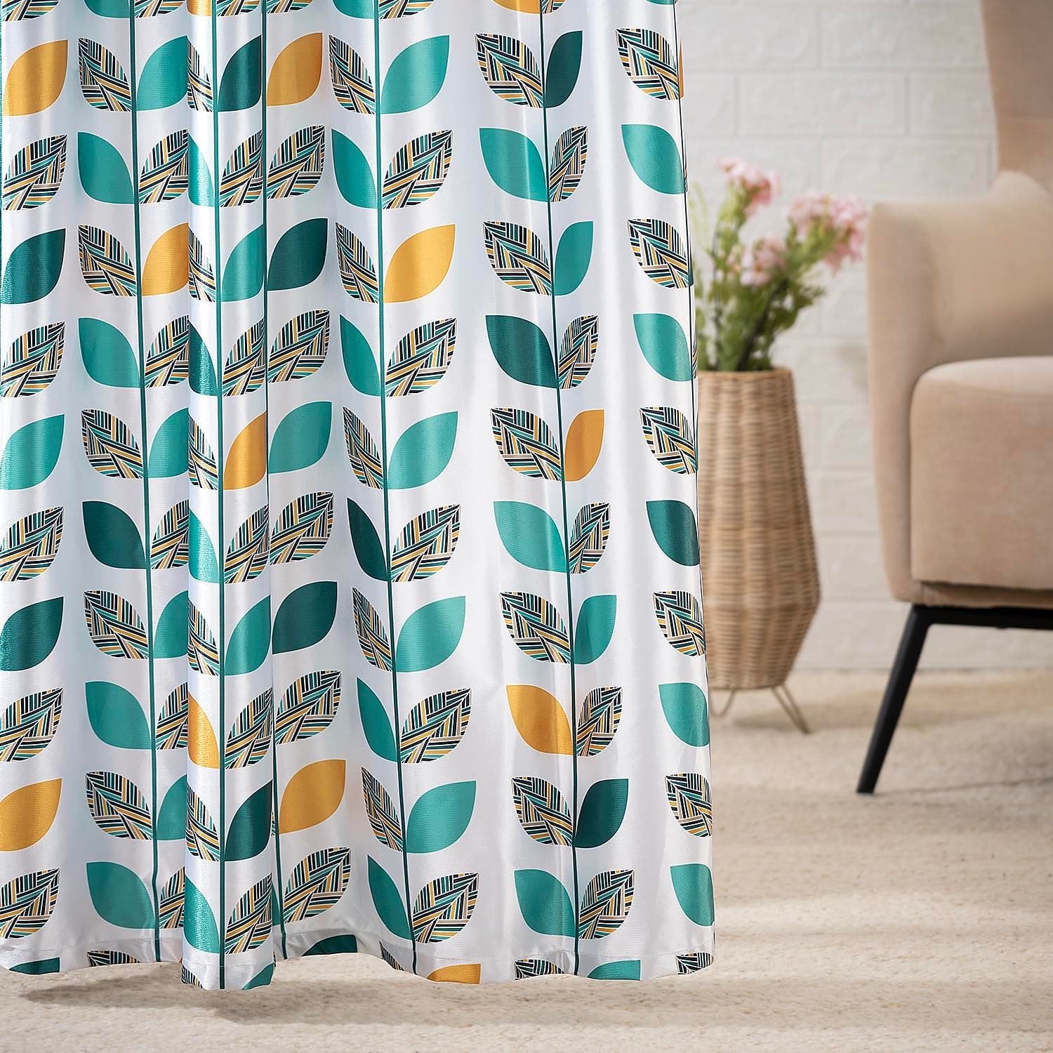 Wakefit Curtains 9 feet Long Set of 2, Blocks Upto 70% of Light, Door Curtains 9 feet, Curtains for Living Room, Polyester Printed Curtains, Decoration Items for Home Décor (Alwin)