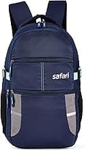 Safari Omega Spacious/Large 5 Compartment Laptop Backpack With Raincover, College Bag, Travel Bag For Unisex, Navy Blue, 30 Litre