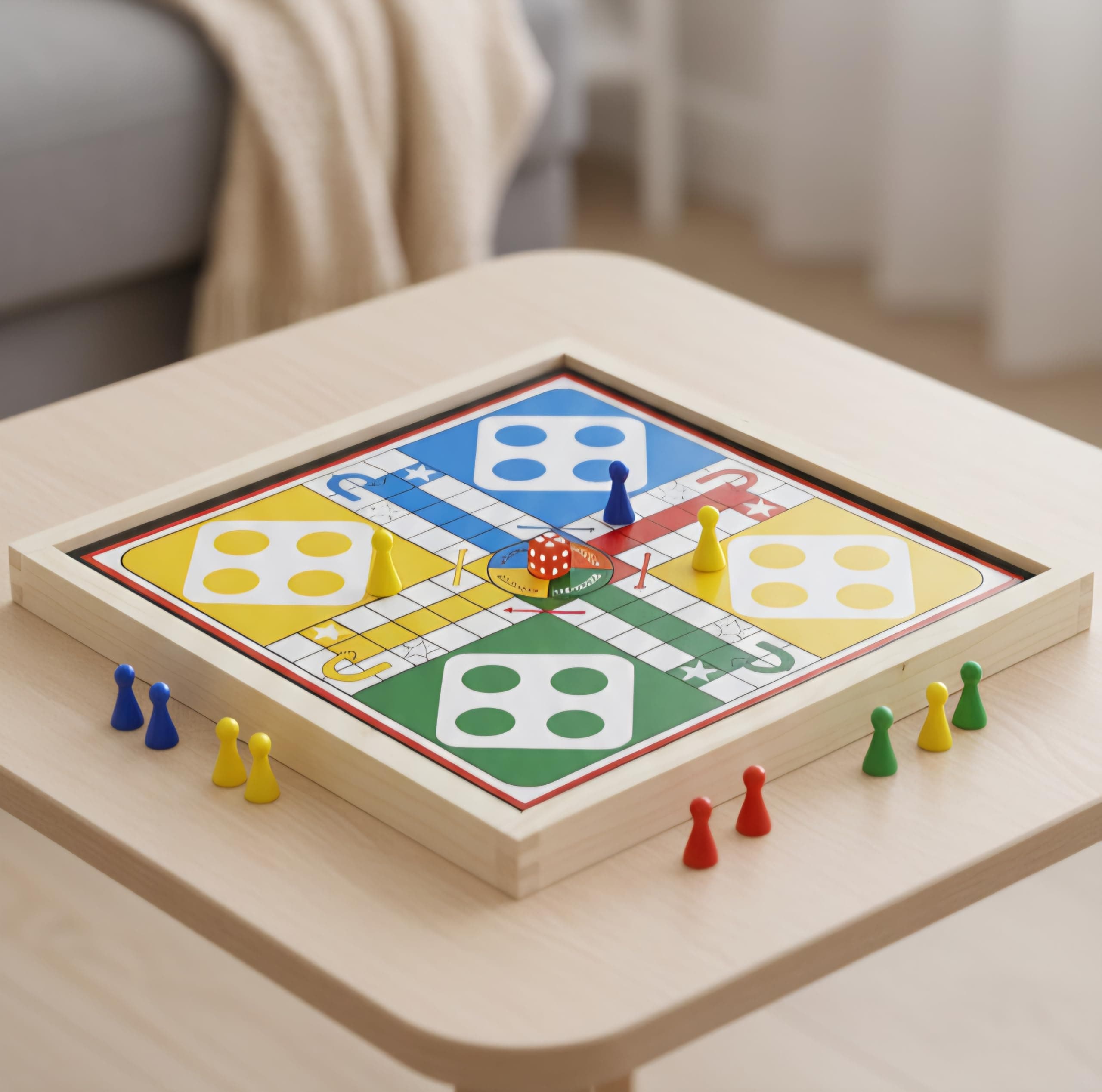 RSP Sports 2 in 1 Wooden Magnetic Board Game | Ludo + Snakes & Ladders Combo | 30x30 cm Travel Friendly Family Game | Classic Indoor Game for Kids & Adults | 2-4 Players