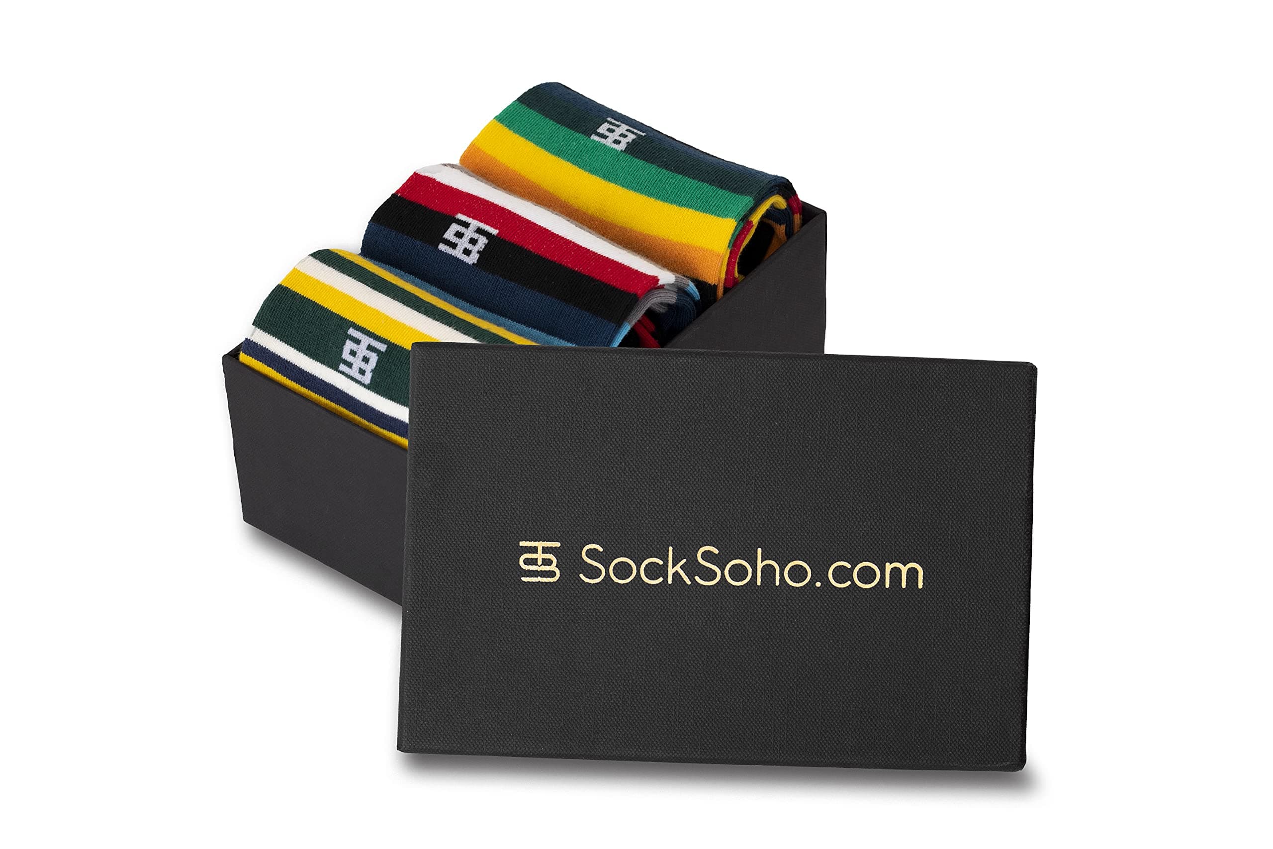 SockSoho Premium Solid Color Socks for Men Pack of 3 - (Crew Length | Scottish Lisle Cotton | Free Size (UK 7-12))