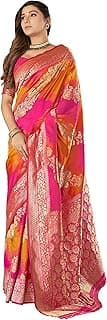 MANOHARI Most Trendy Woven Banarasi Silk Design Jacquard Saree with Blouse Piece