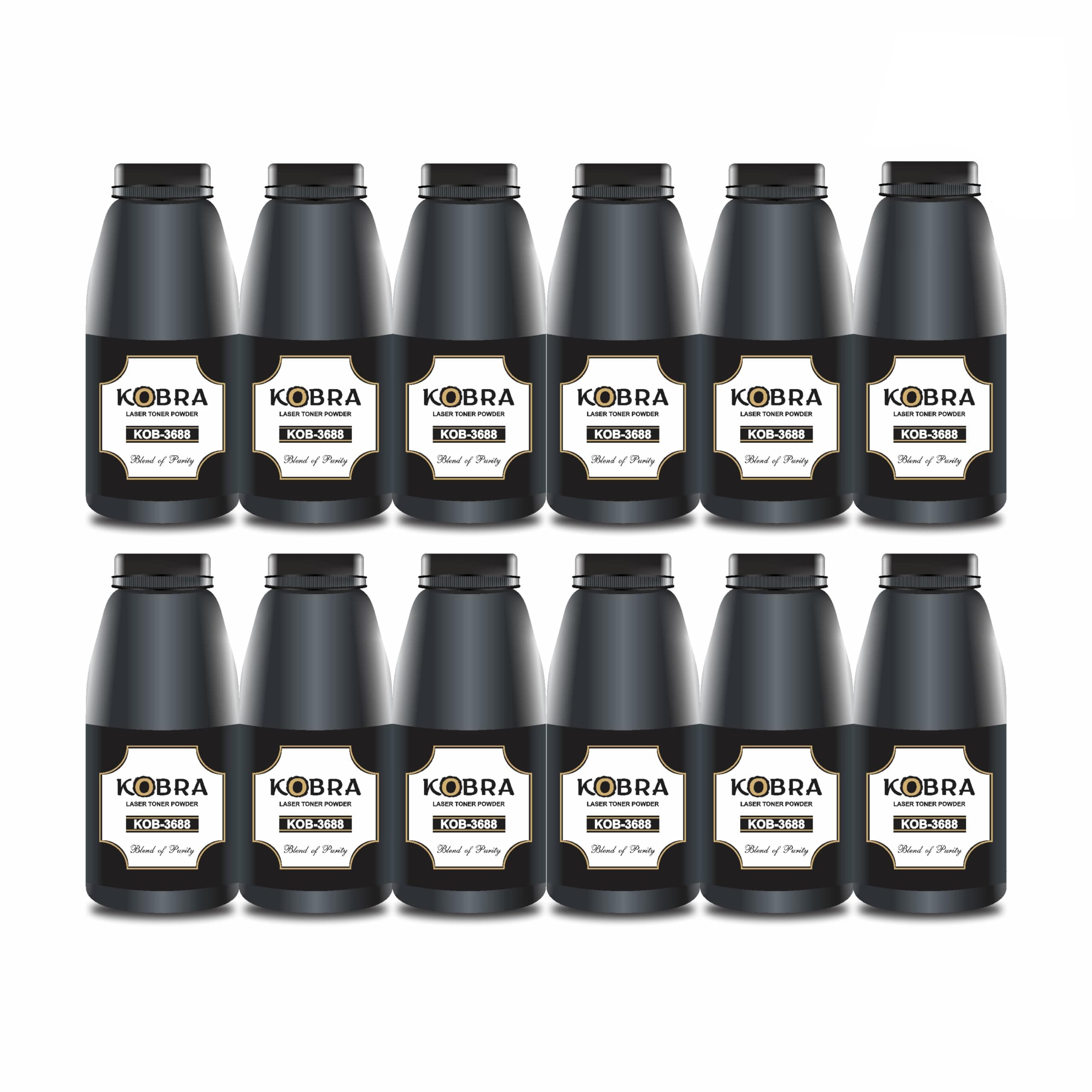 ProDot 12/88 Laser Toner Powder Compatible with HP 35A, 36A, 88A, 78A, 83A, 85A & Canon 337, 912, 925 Toner Cartridges (Pack of 12)
