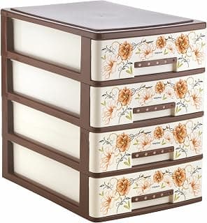 Nayasa Tuckins Deluxe No. 14 | Multi-Compartment Plastic Drawers | Storage Organizer | Multipurpose Plastic Modular Storage Organizer Box | 18 X 26 X 19 cm | Brown