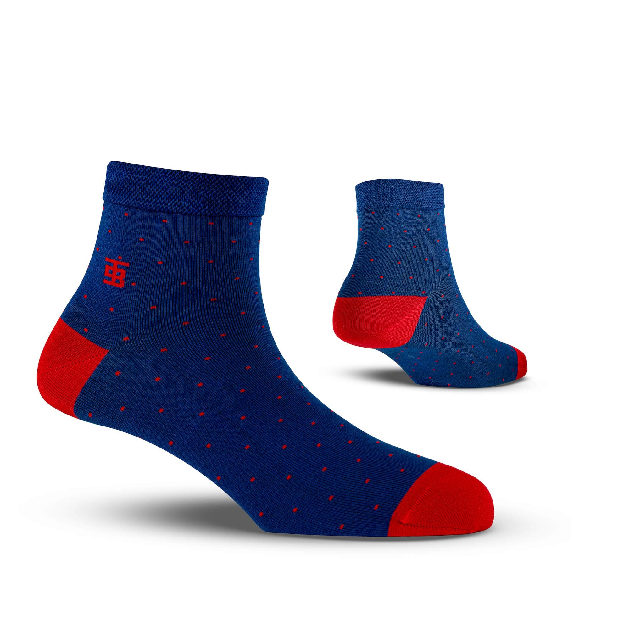SockSoho Men Premium ANKLE LENGTH Cotton Socks | Regal Edition (Material : Scottish Lisle Cotton | Color : Blue | Size: Free Size UK (7-12) | Length : Ankle)
