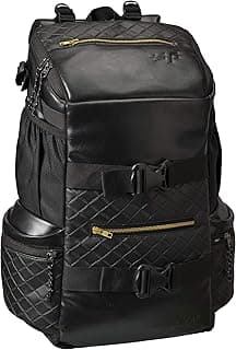 F Gear Larkin Black Faux Leather 28L Premium Laptop Backpack | Durable Art Leather | 1 Compartment & 4 Pockets | Water-Resistant & Stylish Office, College & Travel Bag | Fits Upto 17 Inch Laptop
