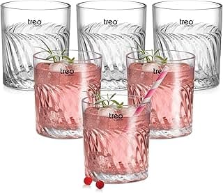Treo by Milton Tide Juice Tumbler I Premium Glass Set of 6 for Water, Cold Drink I Perfect for Home, Restaurants and Parties. 230 ml