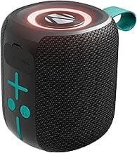 Zebronics 2026 Launch Portable Bluetooth Speaker, 5W RMS, Up to 10Hrs Playback, Passive Radiator, TWS, BT v5.4, USB & mSD, 9 RGB Modes, Splash Proof, Type-C Charging (Sonic POD 15)