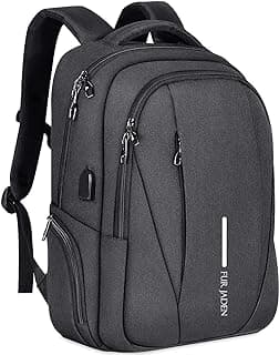 FUR JADEN Travel Laptop Backpack, Business Backpacks with USB Charging Port, Water Resistant College School Computer Bag for Men & Women Fits Under 15.6 inch Laptop and Notebook