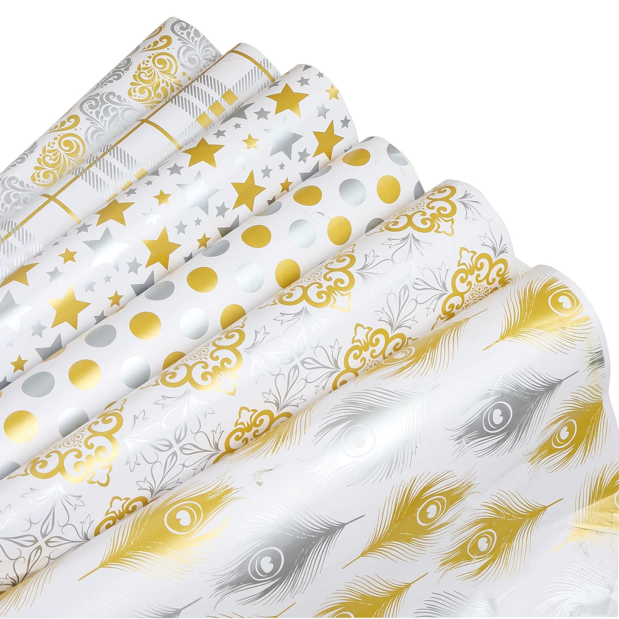 OFIXO (MD2) Premium Design Gift Wrapping Paper Sheet, Gift Wrap Roll, Gift Papers Sheets, Gift Cover Rapping Paper, Gift Packing Materials for Gift Packing (Mix Design - Pack of 6),Multicolor