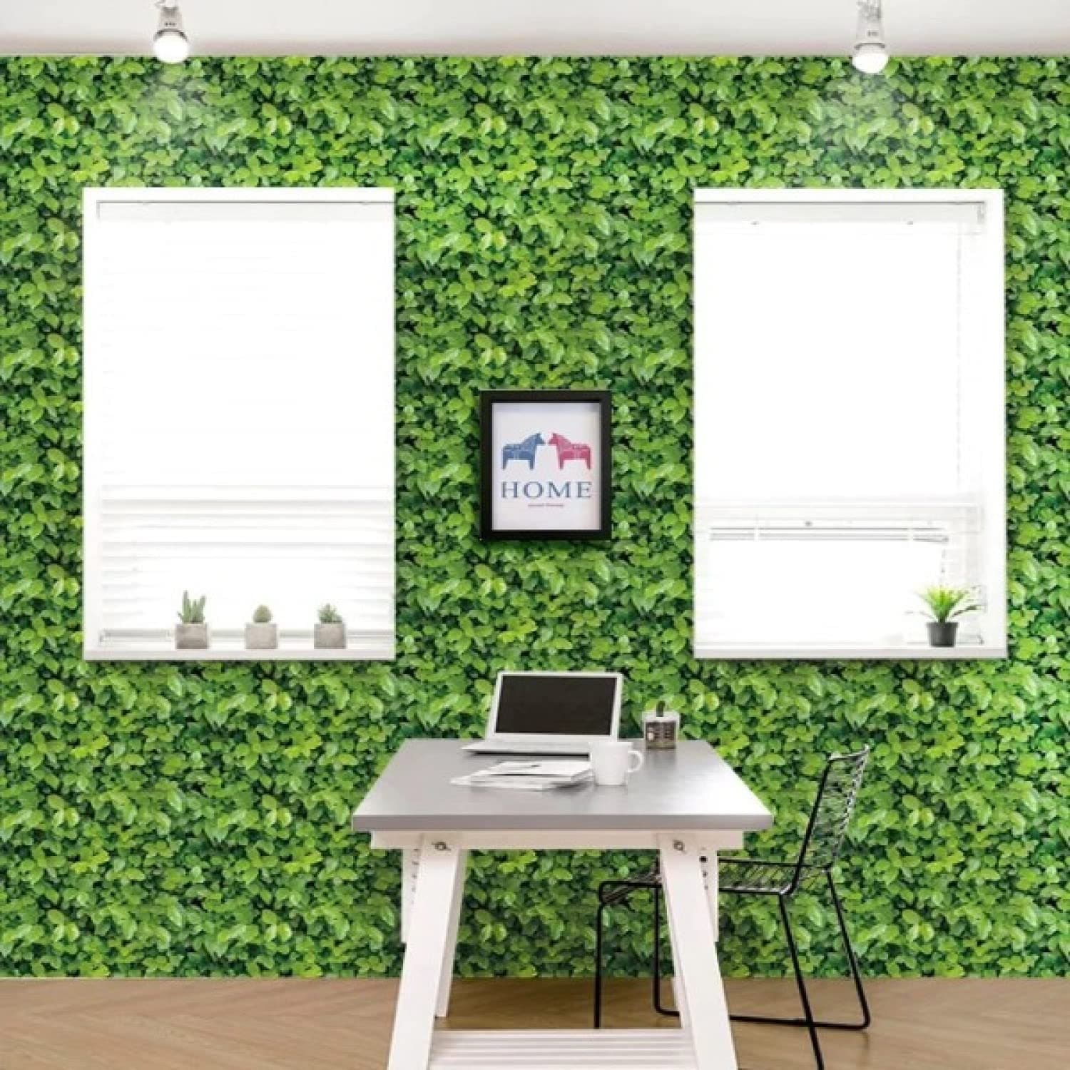 JAAMSO ROYALS Green Grass Design Bedroom Hall Living Room Decor Wallpaper (200 CM X 45 CM)