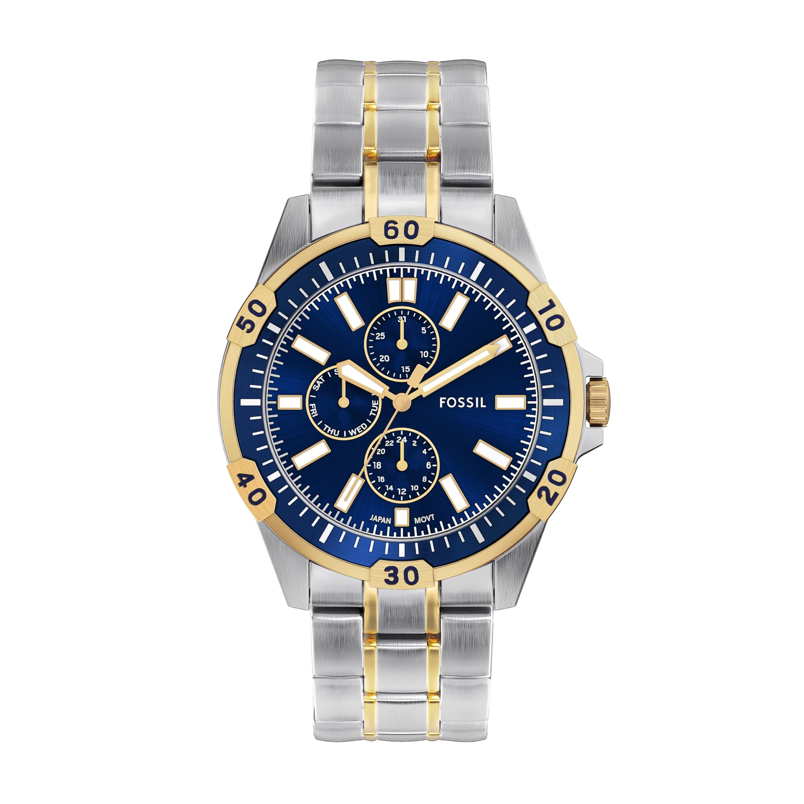 Fossil Men's Watch, Garrett Multifunction Stainless Steel Watch for Men