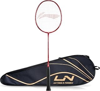 Li-Ning G-TEK 78 GX (AYPP294-5) Composite Strung Graphite Badminton Racquet with Free Cover(Blue/Gold,Set of 1)