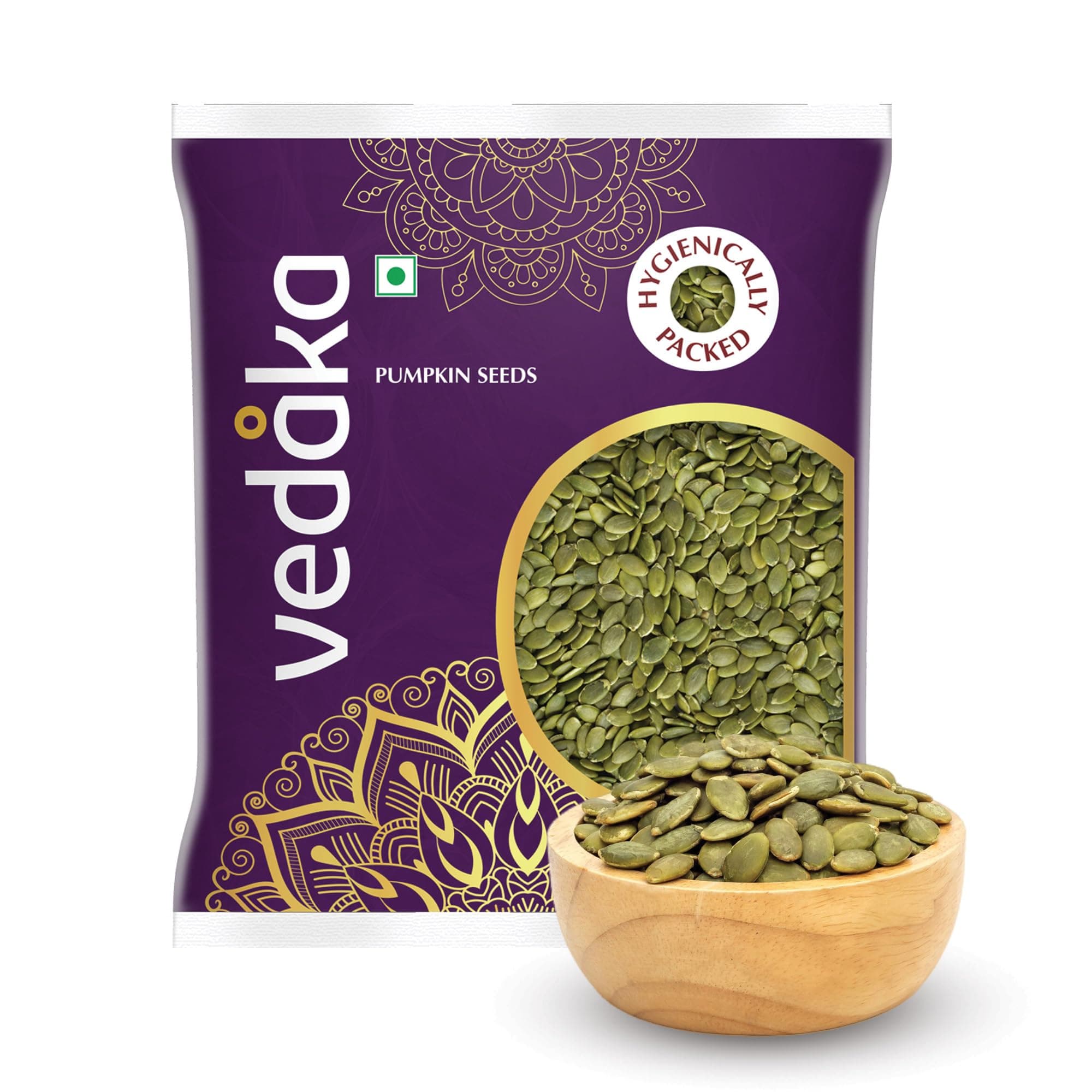 Amazon Brand - Vedaka Raw Pumpkin Seeds | 500 G | Fiber Rich | Hygienically Packed