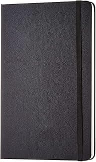 AccuPrints A5 Hard Bound Diary 200 Pages |80 GSM| Notebook Diary with Elastic Lock | Ruled Sheets Good For Journaling, Offices (Black)
