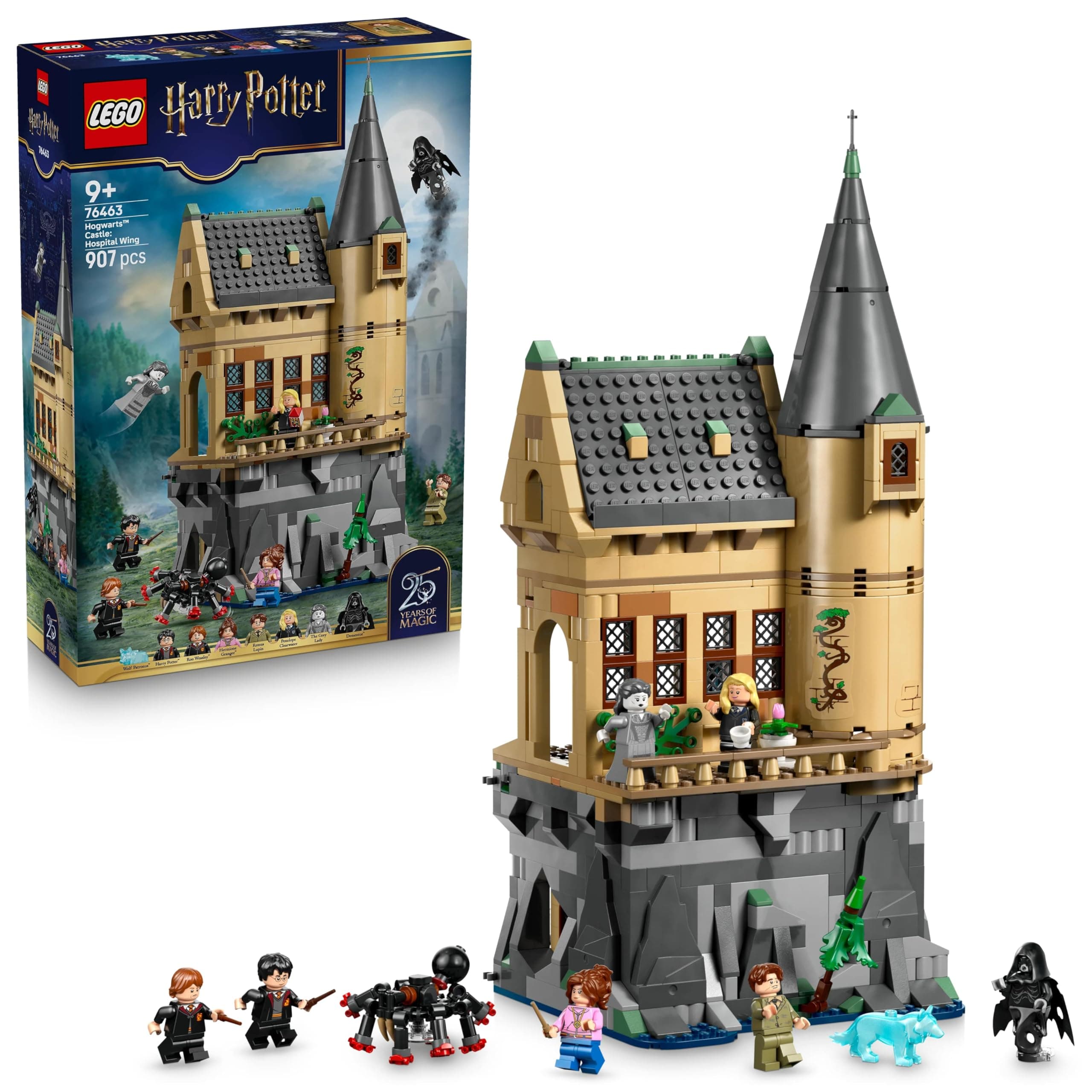 LEGO Harry Potter Hogwarts Castle: Hospital Wing Building Toy - Playset with 7 Minifigures - 76463