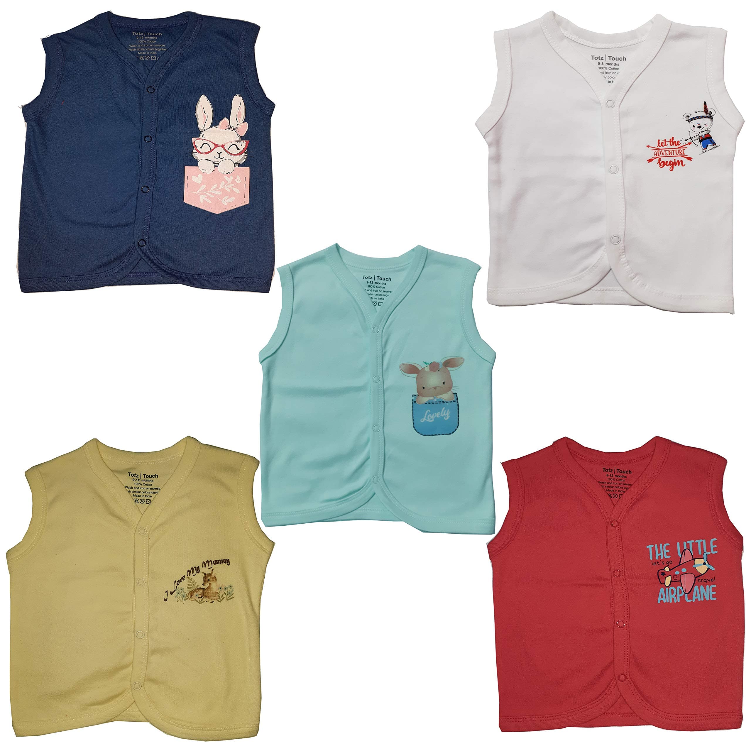 TotzTouch Baby T Shirt | Jabla| Jhabla Cotton Cute Printed Tee Shirt Combo Pack