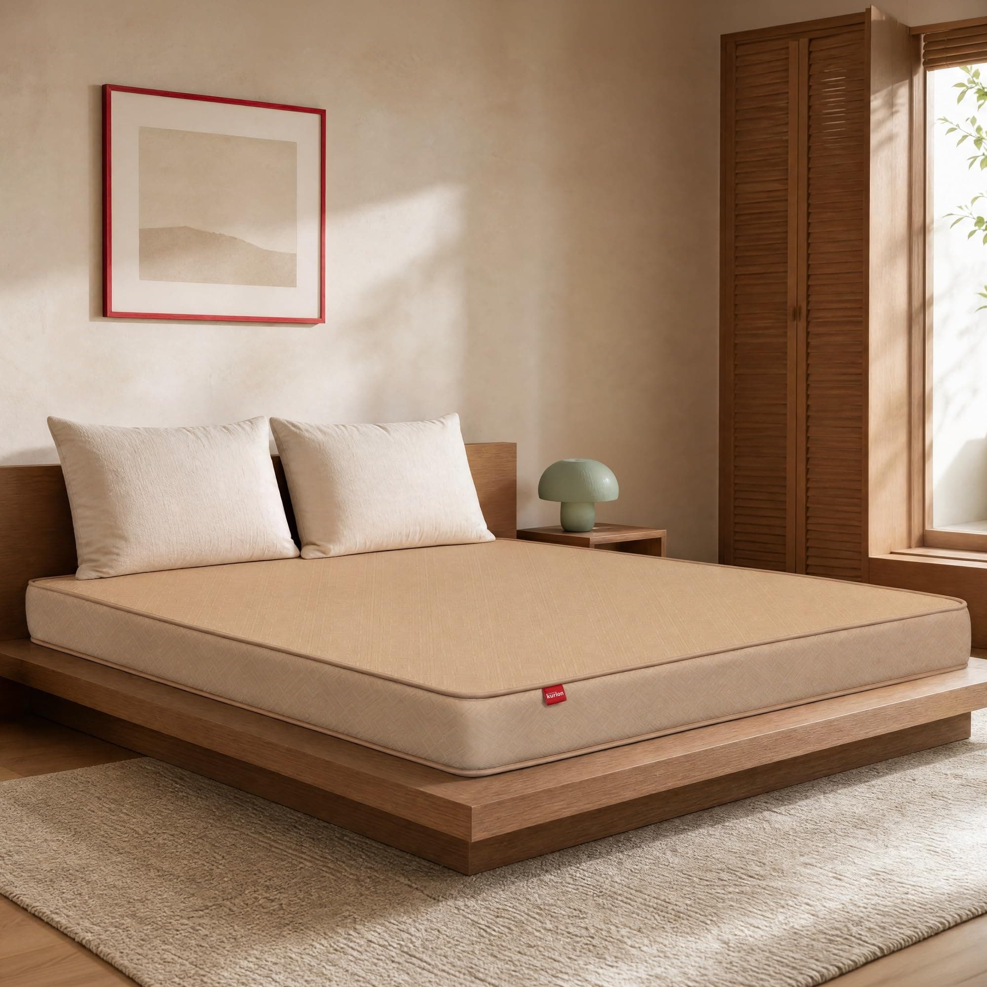 Kurlon Orthopedic Mattress | King Size 78x72x6 Inches | Medium Firm Orthopedic Back Support | Pressure Relief | Soft Knitted Fabric | Easy Roll-Packed | 10 Years Warranty