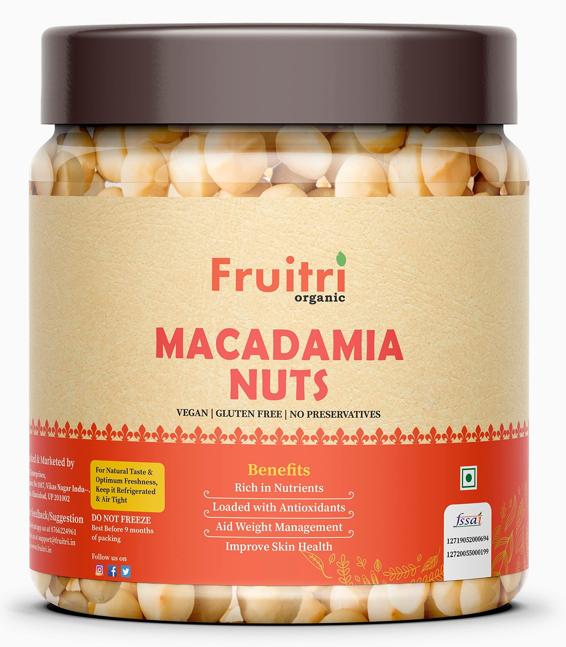 Fruitri Exotic Nuts (Macadamia Nuts, 100g)