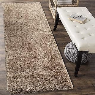 Naze Modern Shaggy Carpete for Study Room, Kids Room Room Door, Bathroom, Play Room ('Mouse, 1.5x3 feet