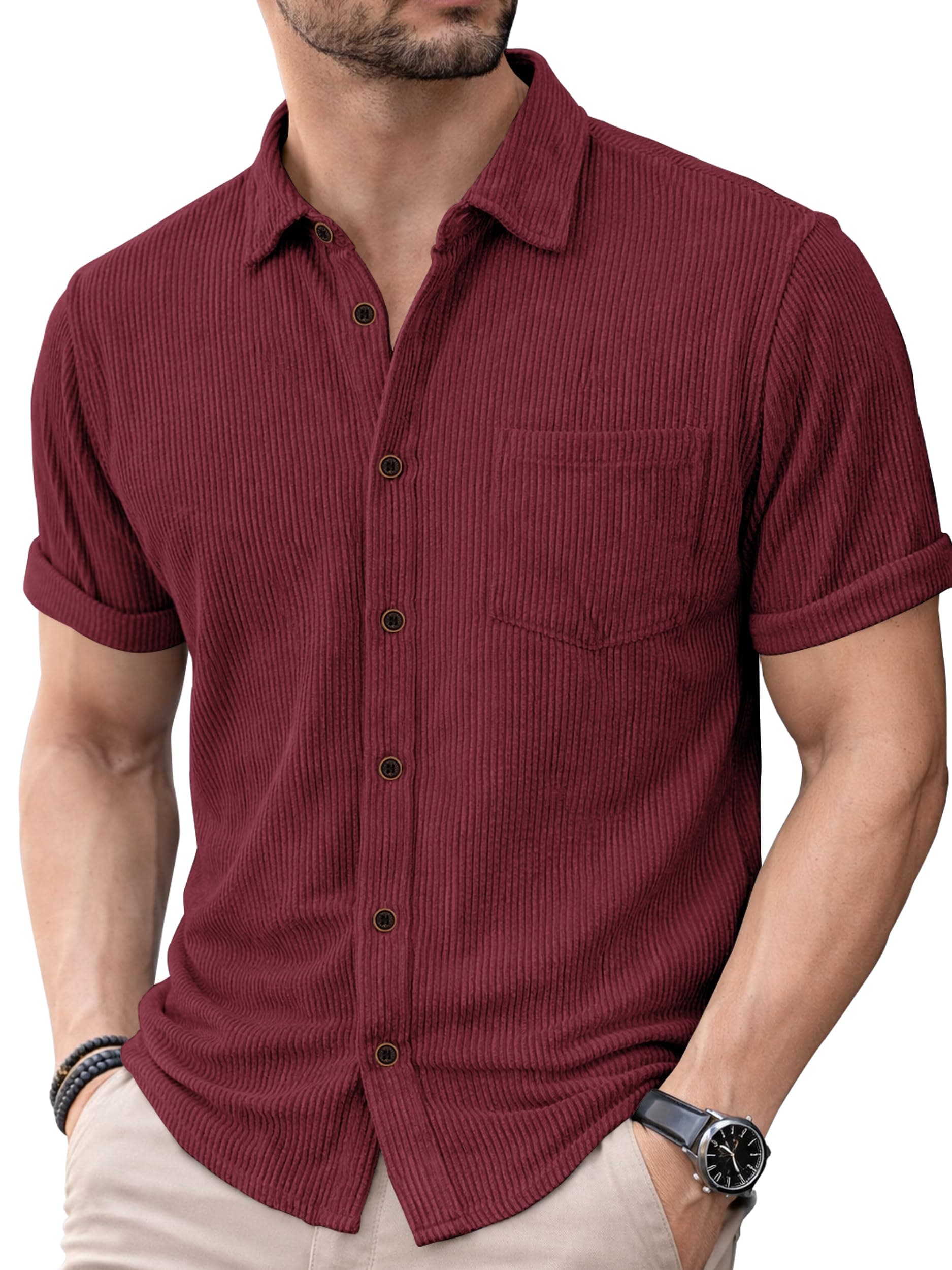 Noble Monk Men's Polyester Regular Fit Solid Casual Shirt |Half Sleeve | |Stylish Shirt