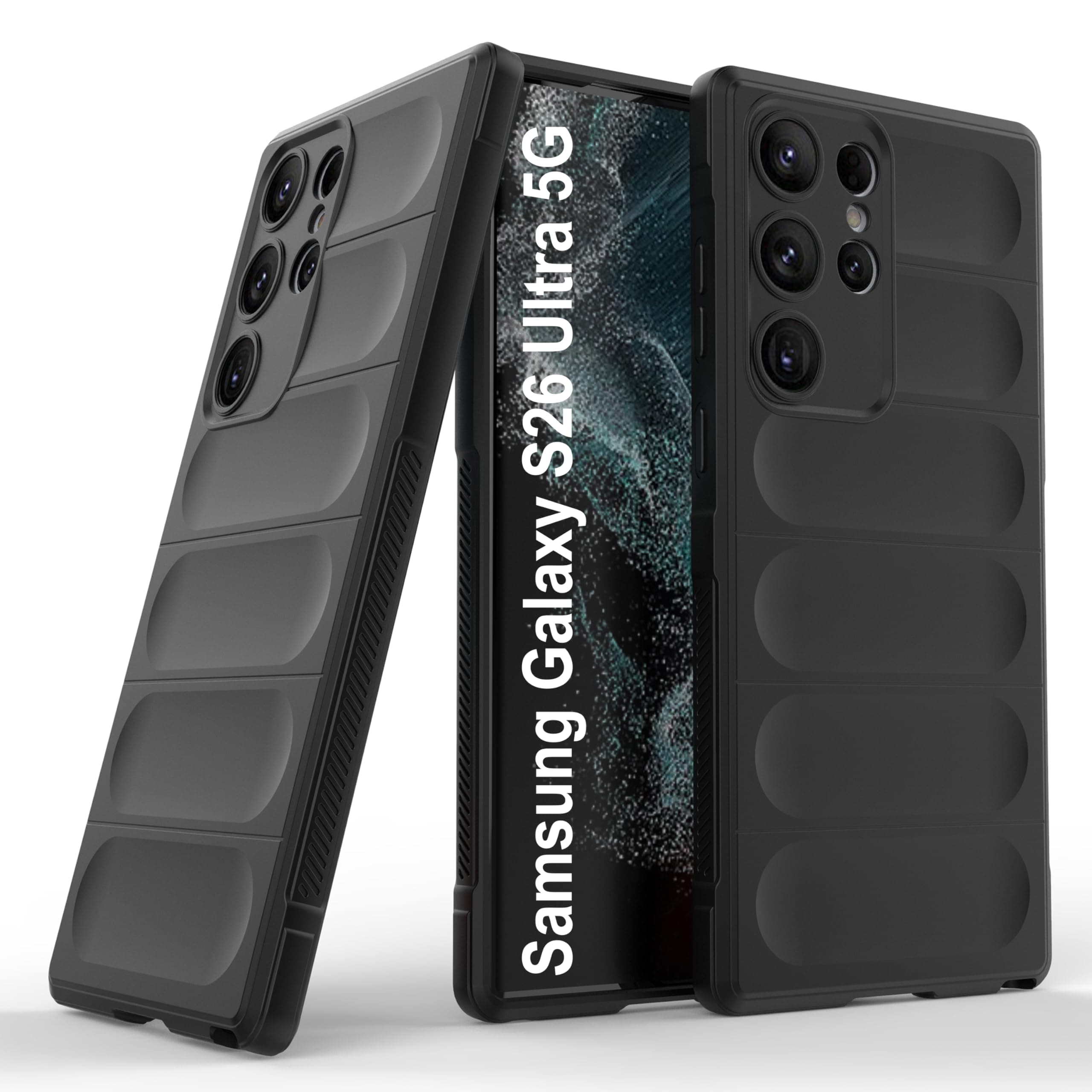 amazon basics Back Case Cover for Samsung Galaxy S26 Ultra 5G | Compatible for Samsung Galaxy S26 Ultra 5G Back Cover | Liquid Silicon Magic Case with Camera Protection | Black