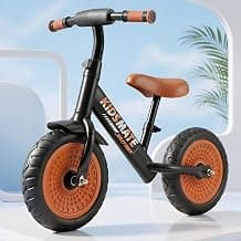 Kidsmate Jolly Rider Kids Balance Bike for 2-4 Years | Lightweight Pedal-Free Kids Balance Cycle with EVA Tyres, PU Foam Seat & Metal Frame | Baby Cycle Training Bike for Boys & Girls - Black