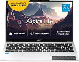 Acer Aspire Lite 12th Gen Intel Core i5-12450H Thin and Light Laptop (Windows11Home/16GB RAM/512GB SSD) AL15-52H, 39.62cm (15.6") IPS Full HD, Backlit Keyboard, Pure Silver, 1.7KG