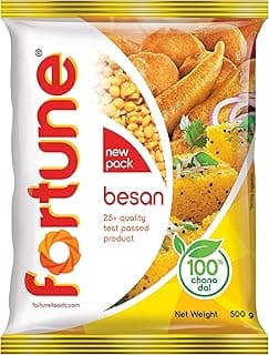 FORTUNE Chana Besan, 100% Chana Dal 100% Taste, 500 Gm